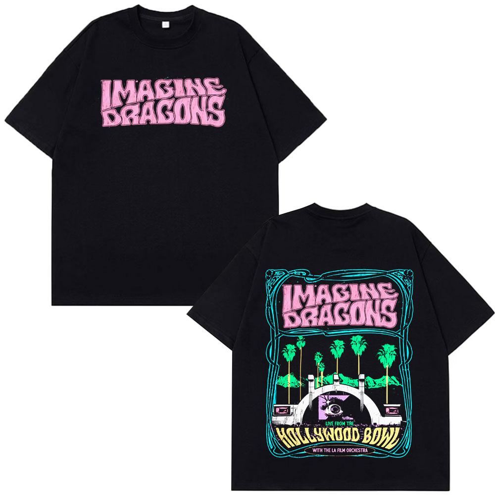 Imagine Dragons Loom World Tour 2026 Merch T-Shirt Unisex Damenmode Retro T-Shirt Sommer Locker Lässig Ästhetisch Trendiges T-Shirt