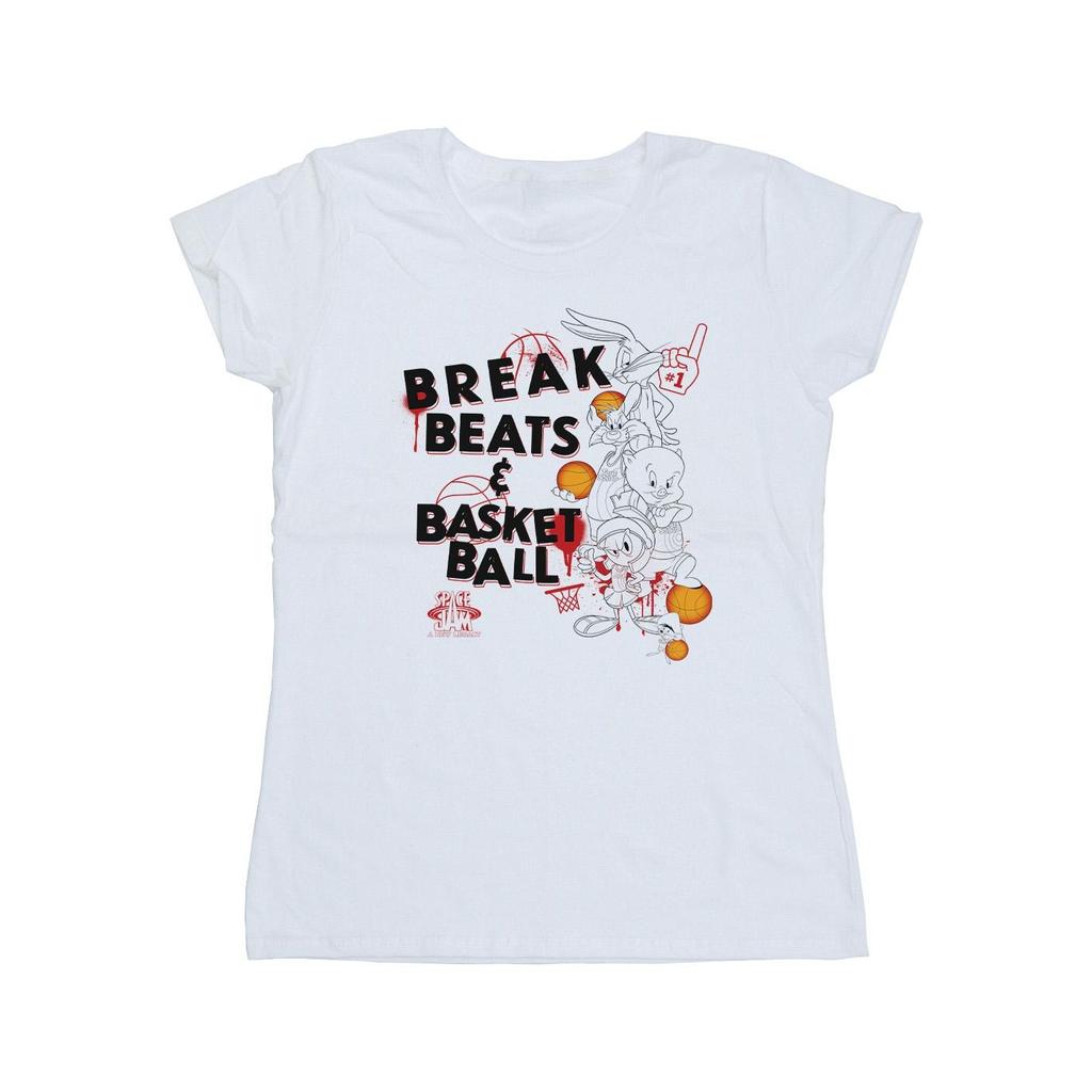 Space Jam: A New Legacy Womens/Ladies Break Beats & Basketball Cotton T-Shirt