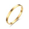 European and American Style Simple Smooth Buckle Bracelet with Cool Style 4mm Wide Couple Stainless Steel Bracelet