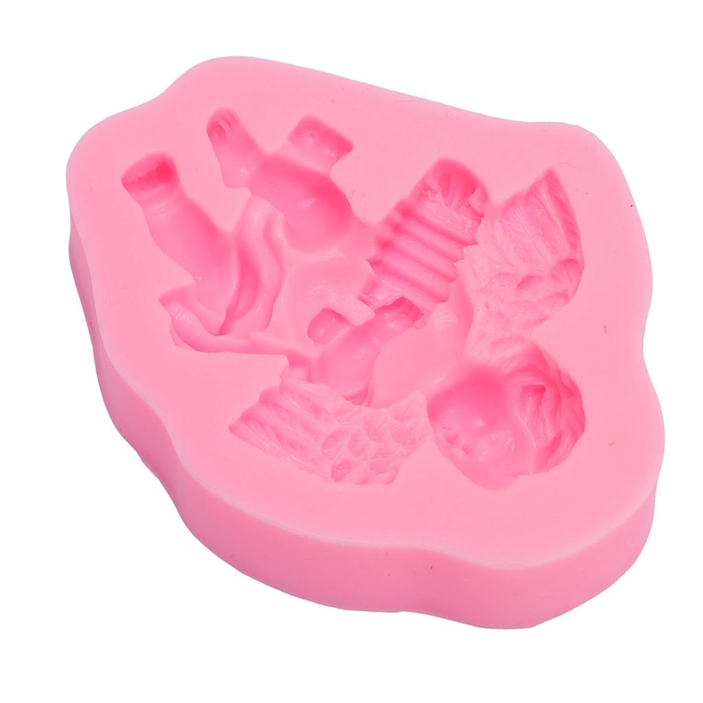 Fondant Chocolate Model Angel Shaped Soft Elastic Silicone Chocolate Candy Decorating Model for Baking Cake Making