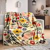 1Pc Floral Garden Celebration Blanket Soft And Comfortable Casual Warm Camping Travel Christmas Halloween Xmas Gift M928239