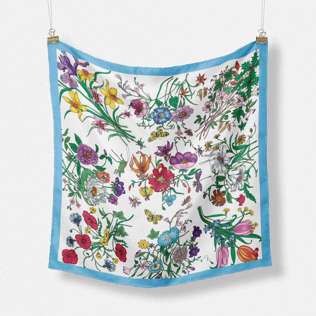 70cm*70cm Designer Print  Summer New Arrival Fashion Chiffon Headbands Bandana Female Scarves  Female Silk Scarves