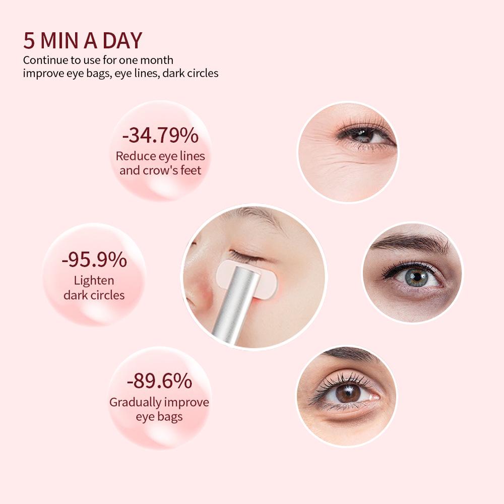 Rotatable EMS Beauty Massager: Hot Compress, Nine Colors for Eye, Face & Neck