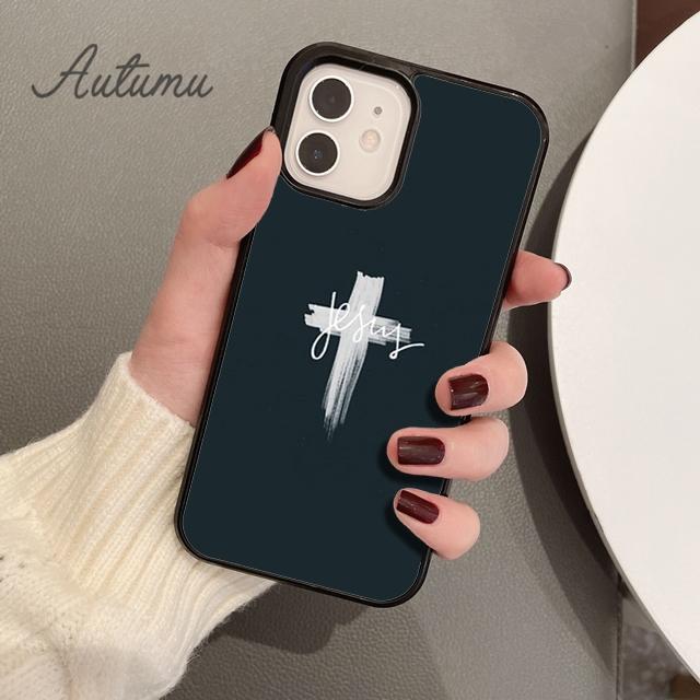Christ Jesus Bible Verse Cross Phone Case for iPhone 17 Air 15 16 11 12 13 14 Pro Max Plus coque Fundas Shell