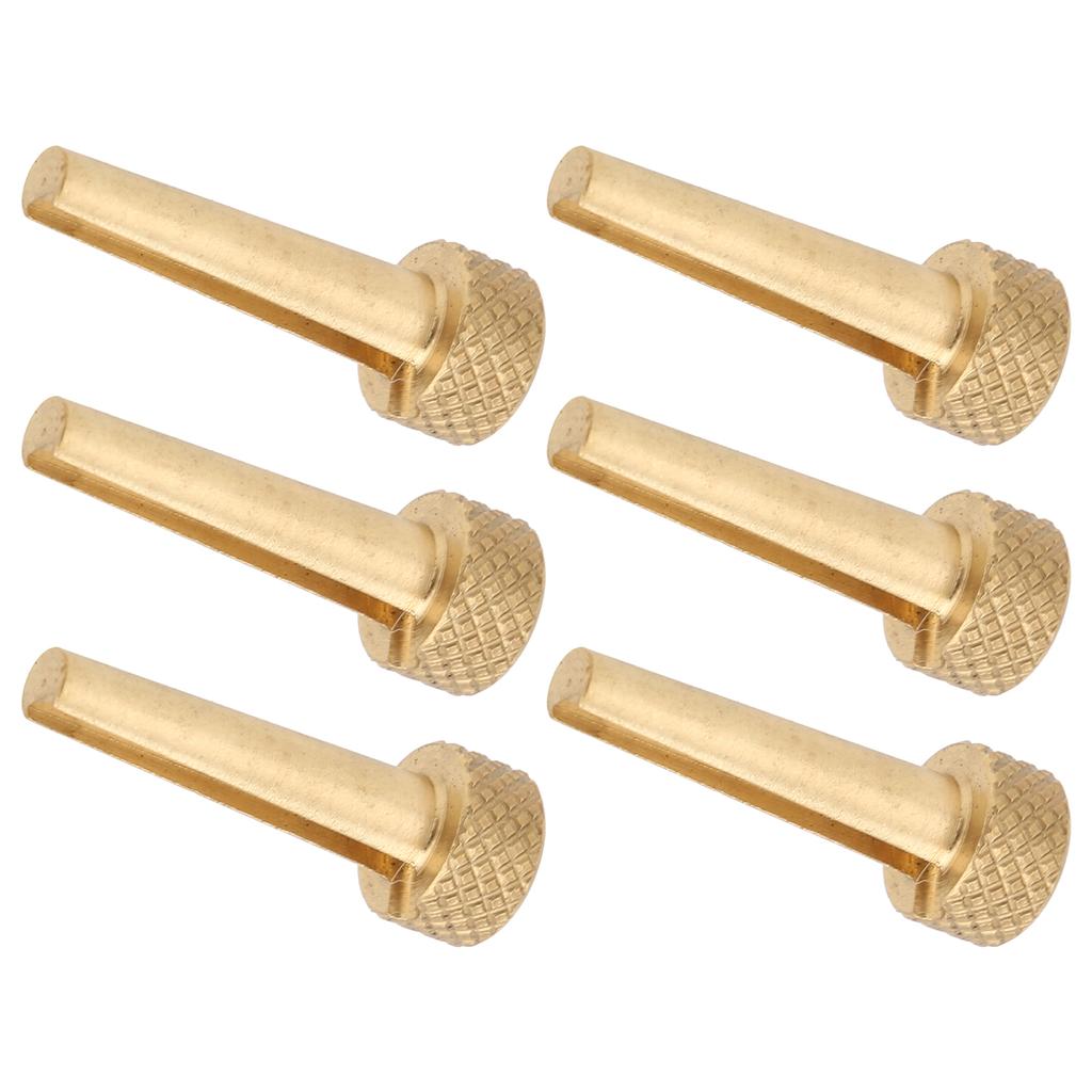 6Pcs Bridge Pins Copper Folk Acoustic Guitar Strings Pegs Nails Practice Performance Parts