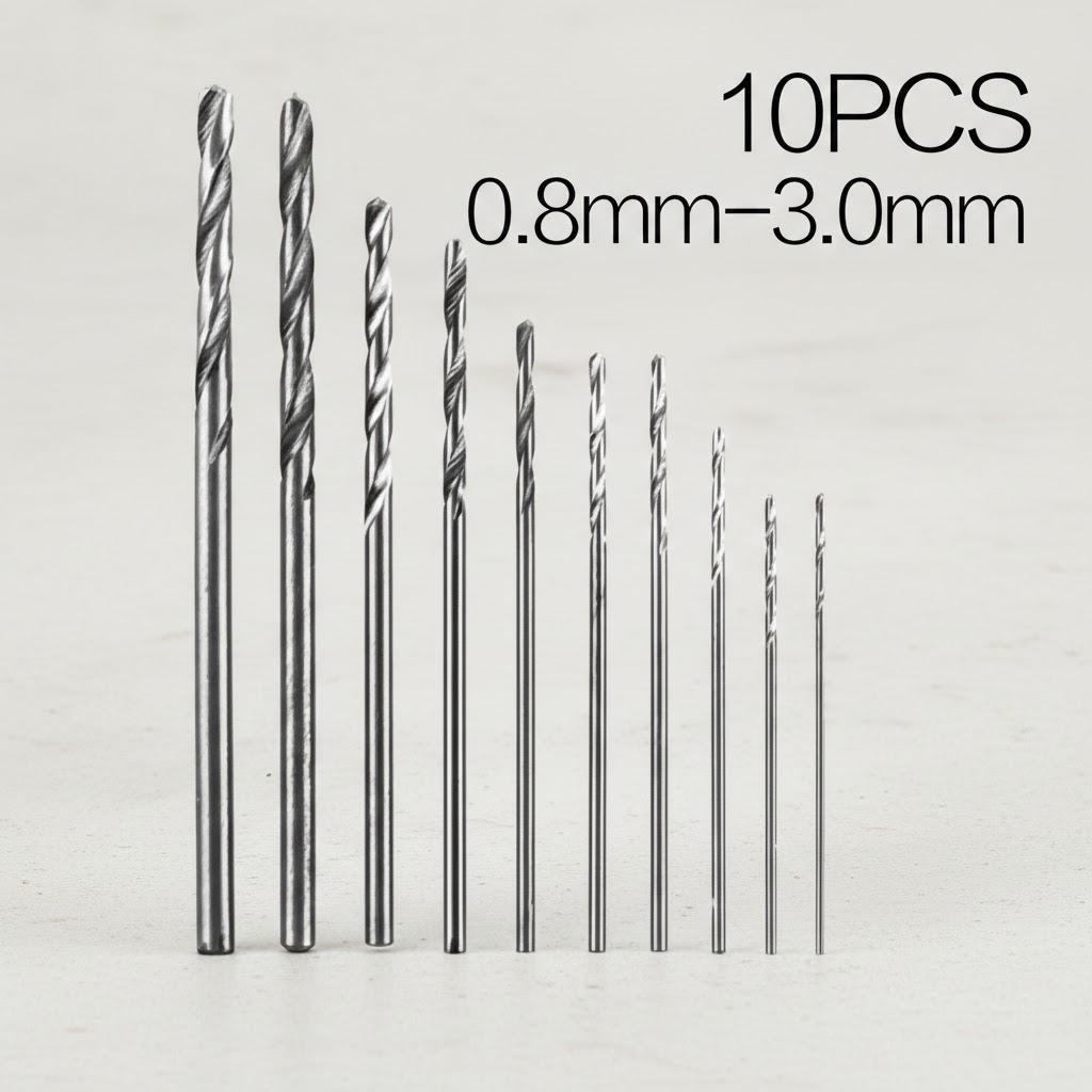 

10 25 50Pcs Titanium Plated Twist Drill High Speed Steel Straight Handle 1 3mm Combined Woodworking Opening Bits