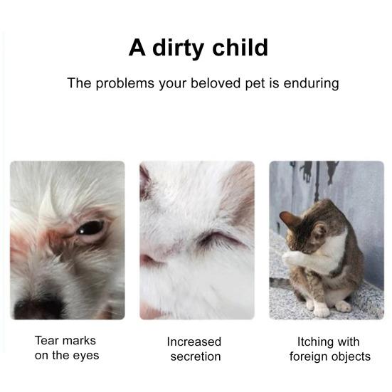 Pet Eye Care Brush Soft Silicone Tear Stain Remover Comb Dogs Eye Cleaner Brush with Anti-Slip Handle Gentle Pet Grooming Tool