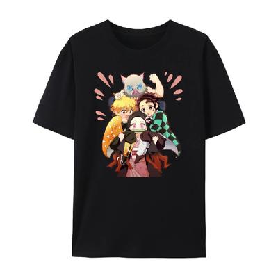Demon Anime Slayer Cute Design 100% Cotton Short Sleeve T-Shirt