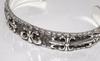 Silver 925 Bangle Bracelet for Men Lily Emblem Double [cmy Select] (11 Cross)