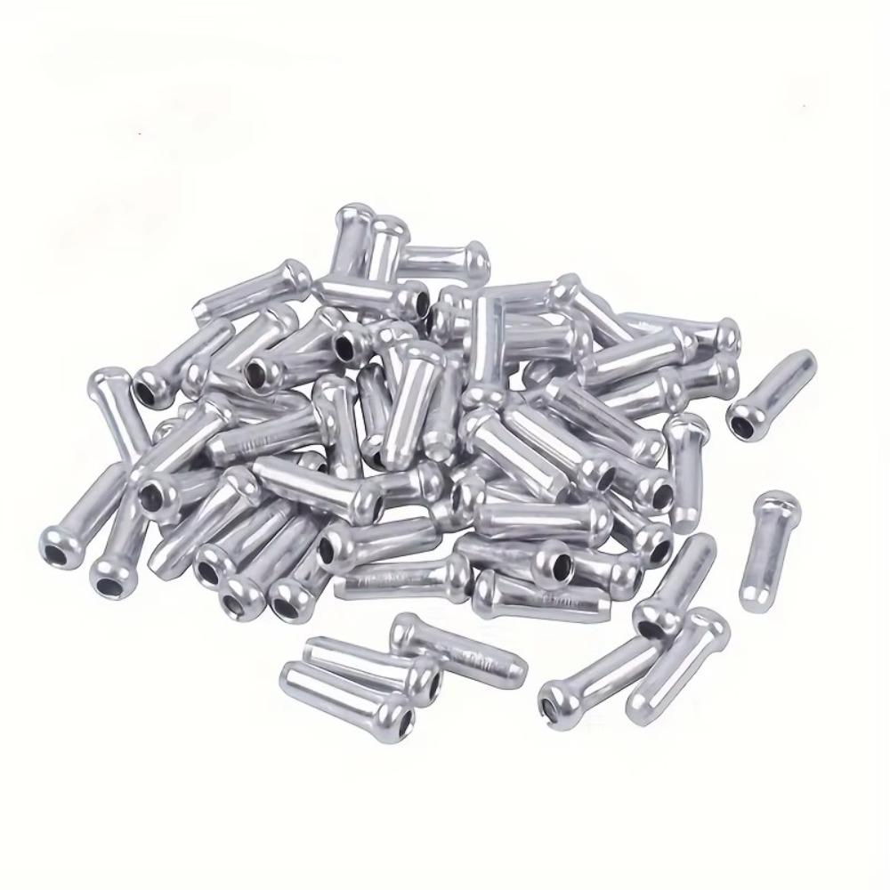 50pcs Aluminum Bicycle Cable End Caps Multiple Colors Brake Shift Derailleur Cable Tips Bike Line Core Caps for MTB Road Bike