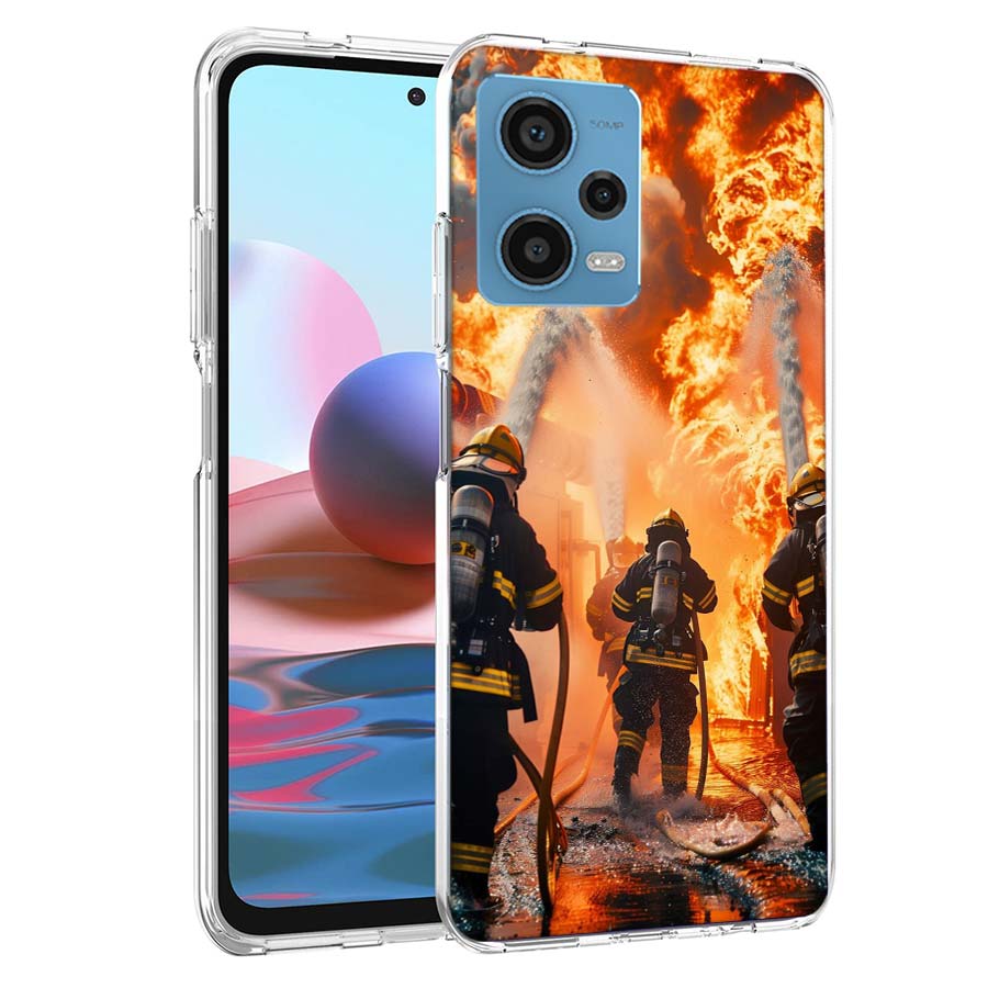 Firefighter Training Phone Case For Redmi Note 13 12 14 15 Pro Plus 13R 11 11T 11E 11S 10 Pro 10S 9 9S Cover Cell Clear TPU Capa