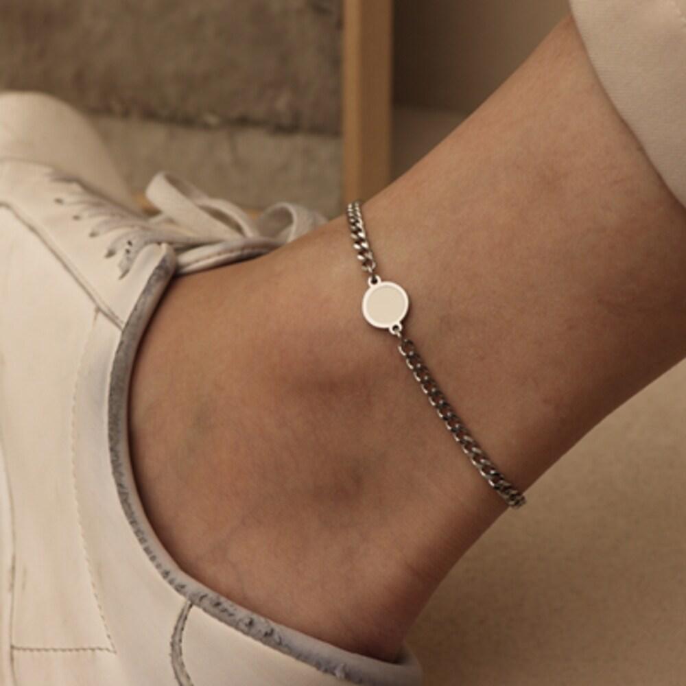 

Men s Surgical Steel Fashion Chain Coin Bca Anklet