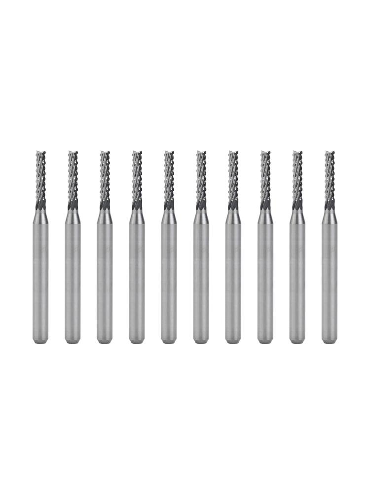 10 Pcs Carbide End Mill Engraving Bits Suitable for PCB and Various Materials
