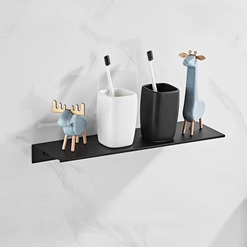 Aluminum alloy storage rack, minimalist style, no drilling, living room, kitchen, bathroom, wall mounted storage rack