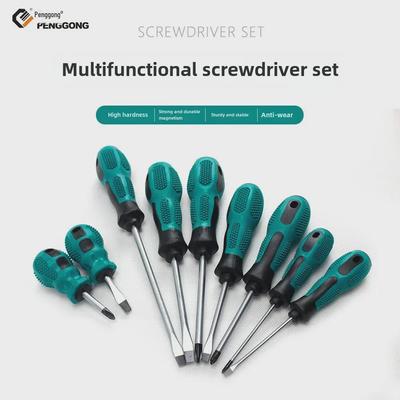 Flat Cross Chrome Vanadium Steel Screwdriver - Strong Magnetic Hardware Manual Tool