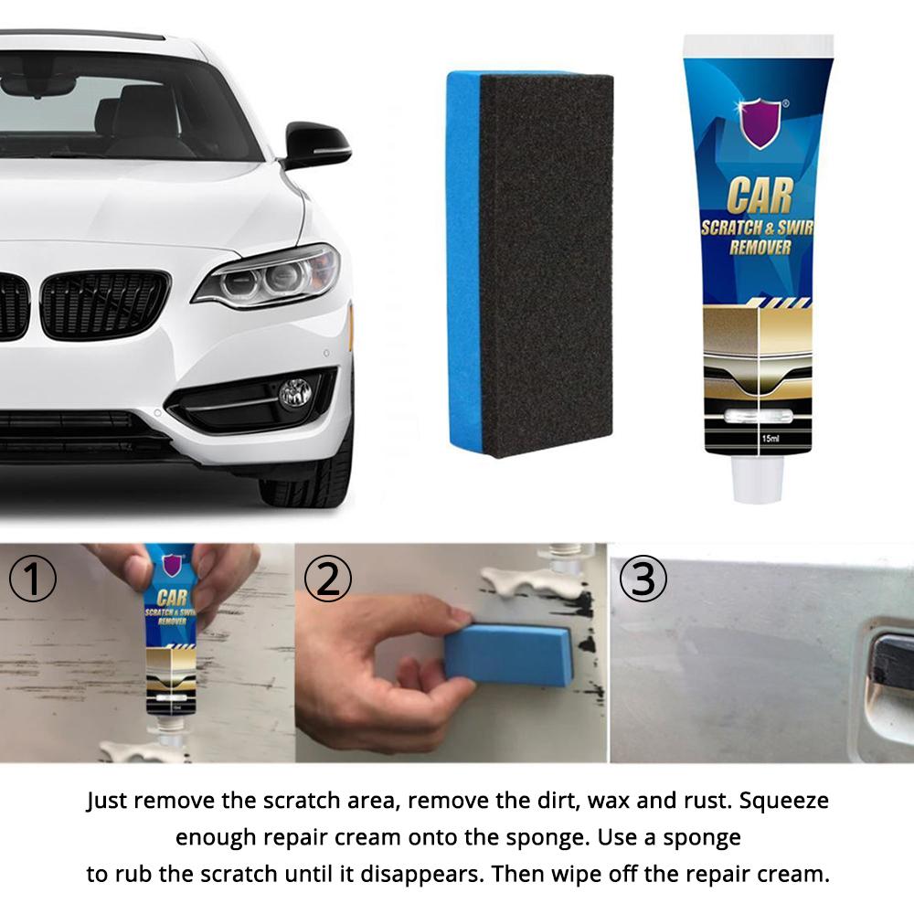 Cura della vernice per graffi per auto Strumenti per la pulizia dell'auto Rimozione dei graffi Rimozione di vortici per auto Cera lucidante per riparazione Prodotto per auto Rivestimento per riparazione della vernice