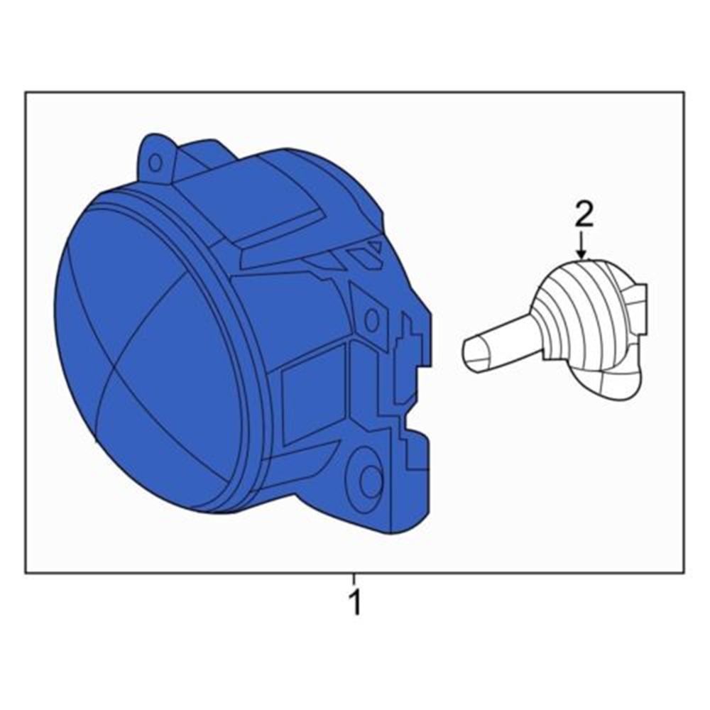 Direct Replacement 68470159AA New Front Fog Lamp