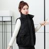 Short Horse Clip for Women's Versatile Cotton Vest Large Size Solid Color Warm Vest Jacket