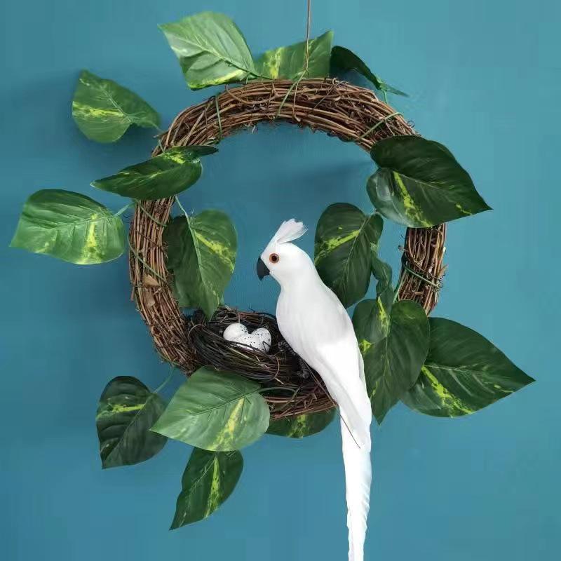 Small Magpie Feather Bird Ornament for Garden and Decor