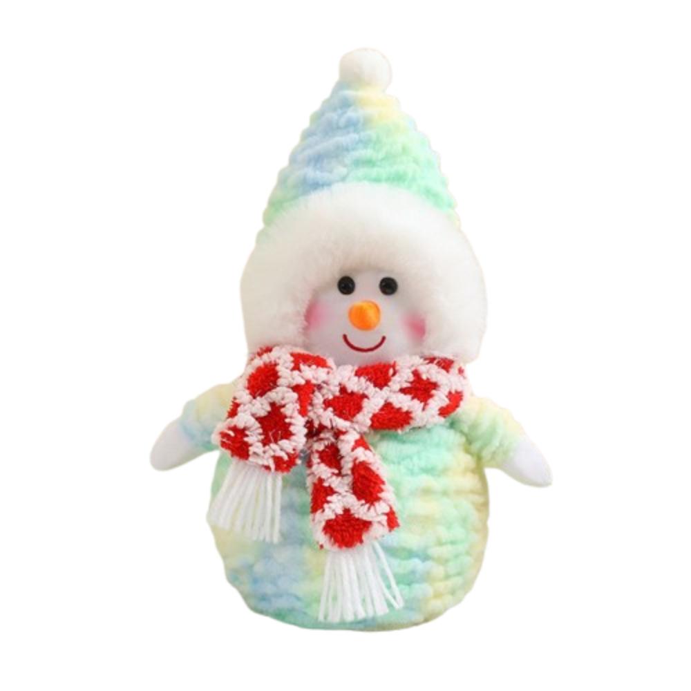 35cm Santa Claus Plush Toys Cartoon Snowman Stuffed Dolls Scarf Snowman Plush Toy  Home Decoration
