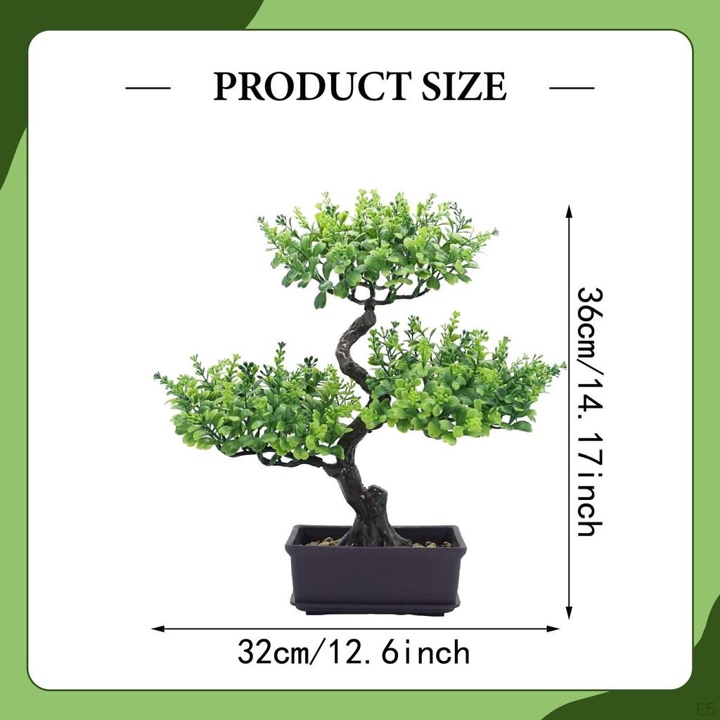 Artificial Bonsai Ornament, Realistic Faux Potted Plant, Plant for Office, Tabletop, Home