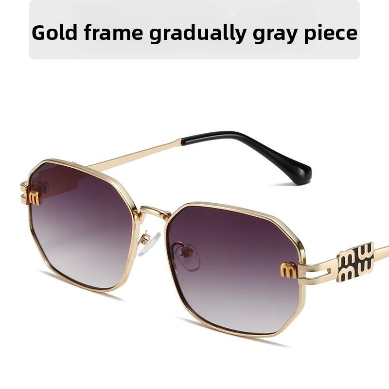 Modern Polygon Sunglasses For Women Uv400 Sun Protection Outdoor Fashion Accessory
