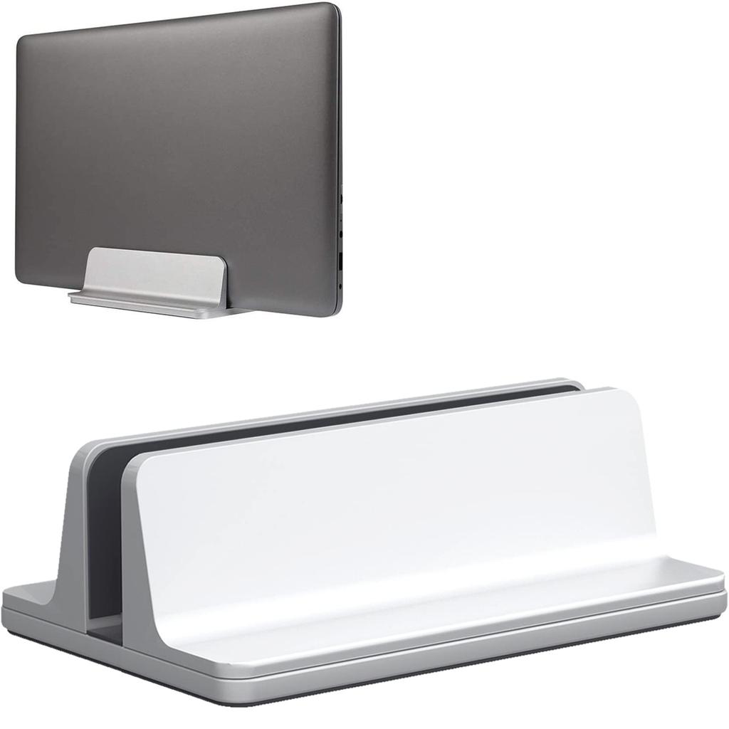 This Laptop Vertical and Cooling Stand Features Adjustable Aluminum and a Surface for Compatible with MacBook and Microsoft It Features a New Stand,