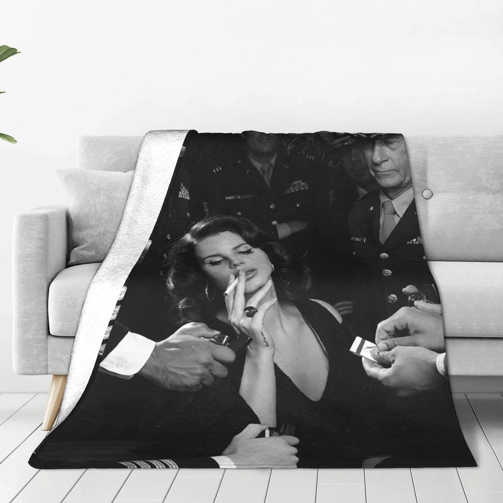 Lana Del Rey Dio Gesù Coperte Traspiranti Flanella Coperta da Divano per Casa Camera da Letto Viaggio Plaid Copriletto Piumino