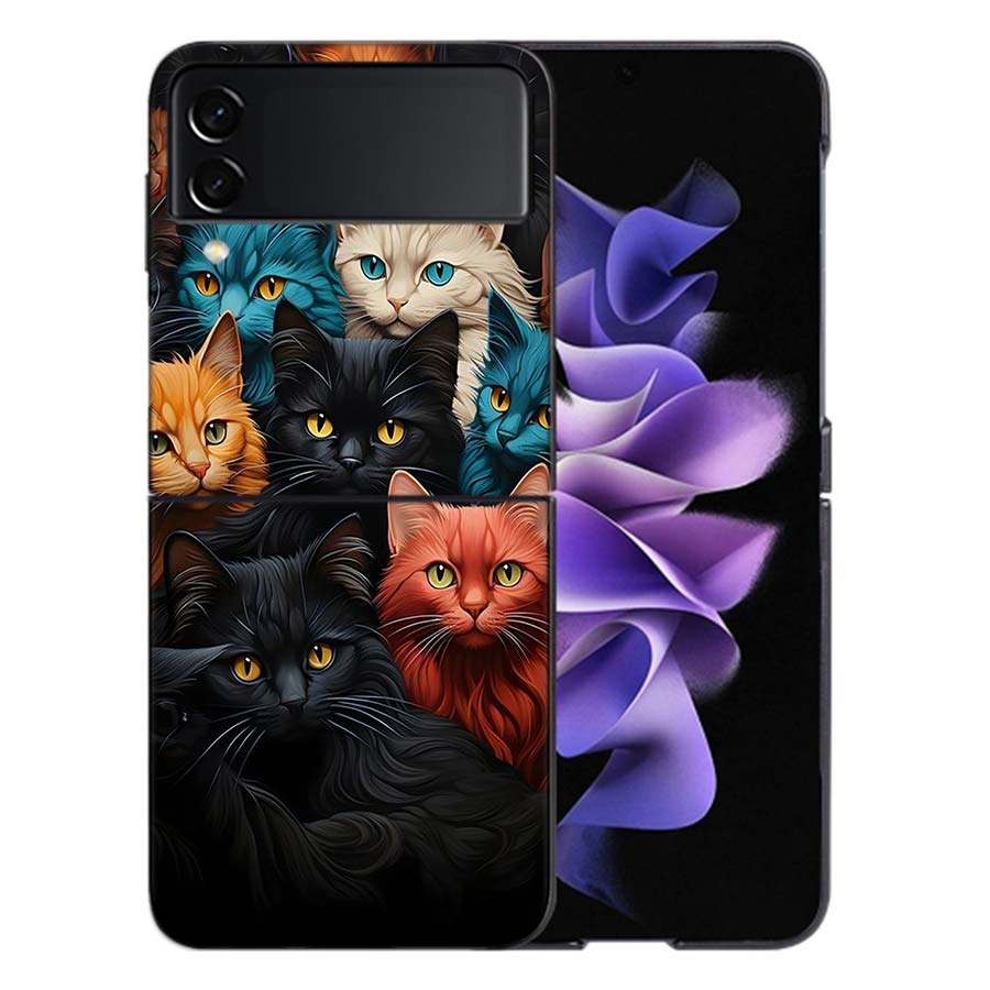 Kindle of Kittens For Samsung Galaxy Z Flip 5 4 3 Case Shockproof Hard Cover Phone Z Flip 6 7 5G Z Flip 5 4 5G TPU PC Hard Coq