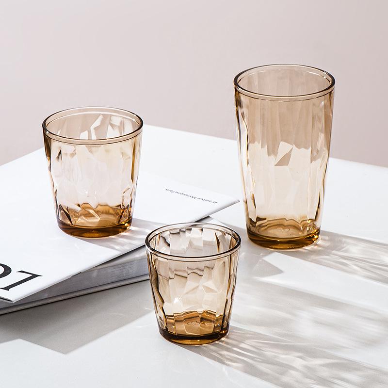 1PC Acrylic AS Water Cup Household Color Plastic Cup Gargle Beer Cup Restaurant Juice Cup Drop Resistant Reusable