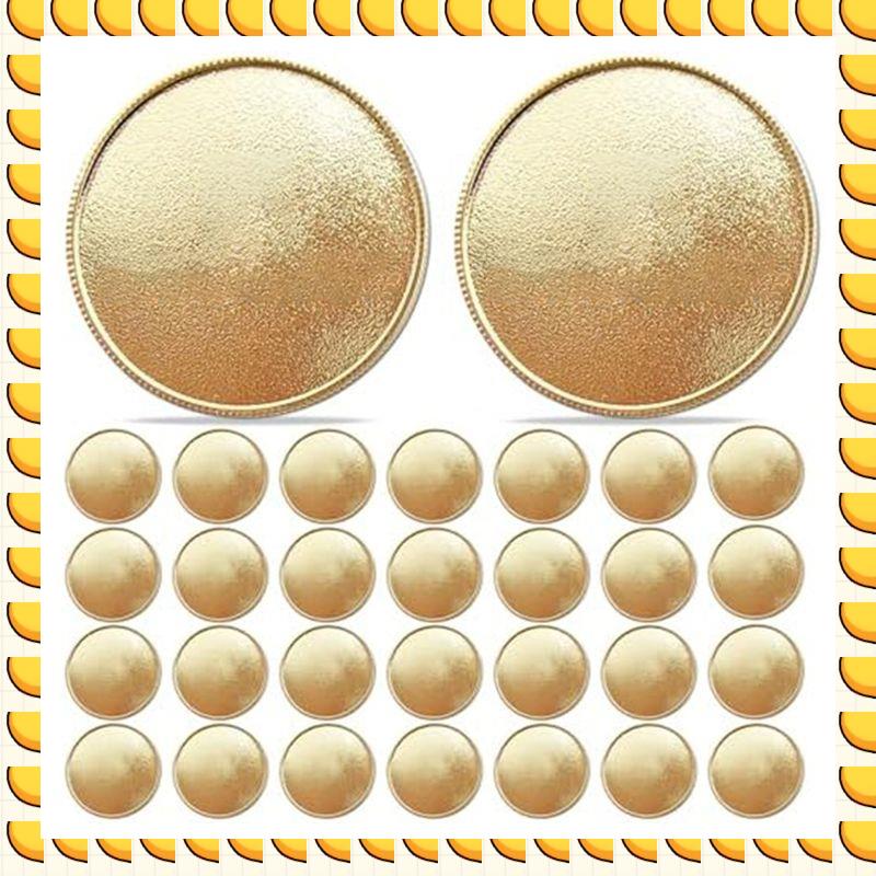 

BAAU 30 Pcs Challenge Coin Blanks 40Mm Blank Coins For DIY Crafts Engraving Jewelry Making, Laser Engravable Coin золотой