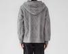 Men's Retro Cable Knit Hooded Cardigan - Autumn/Winter Thick, Trendy Loose Fit Outerwear