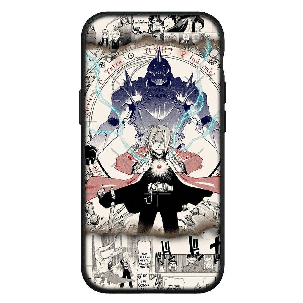 for iPhone 16 15 X XR Samsung Galaxy S24 S23 Plus Xiaomi Redmi Note 13 12 11 Pro Max 9 14 OPPO Huawei Cover Anime Fullmetal Alchemis Elric Edward Case
