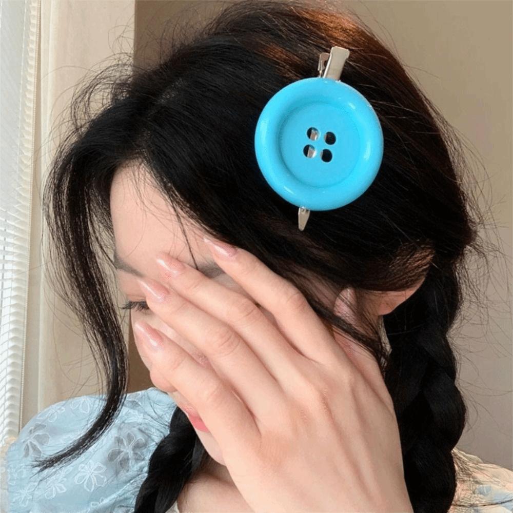 Side Clip Extra Large Button Hair Clip Candy Style Harajuku Hair Clip High Quality Side Hair Clip