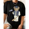 Teddy Bear New York Print Casual Streetwear Tshirt Summer Fashion Unisexs Crewneck Short Sleeve Graphic Tee