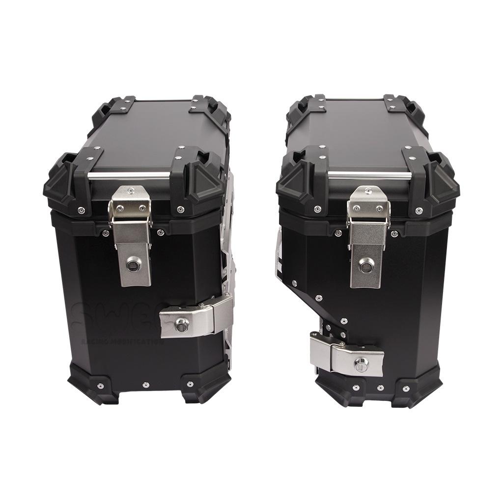 Universal Motorcycle Aluminum Side Boxes – Waterproof, Anti-Collision, Quick Release (18L/28L/35L)