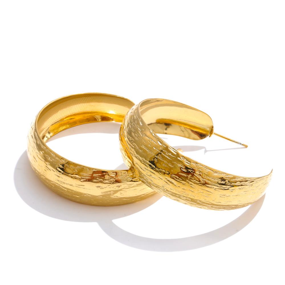 Eetit 316L Stainless Steel Polished Metal C Shape Daily Earrings Anti Allergic PVD Plated Trending Versatile Attractive Jewelry