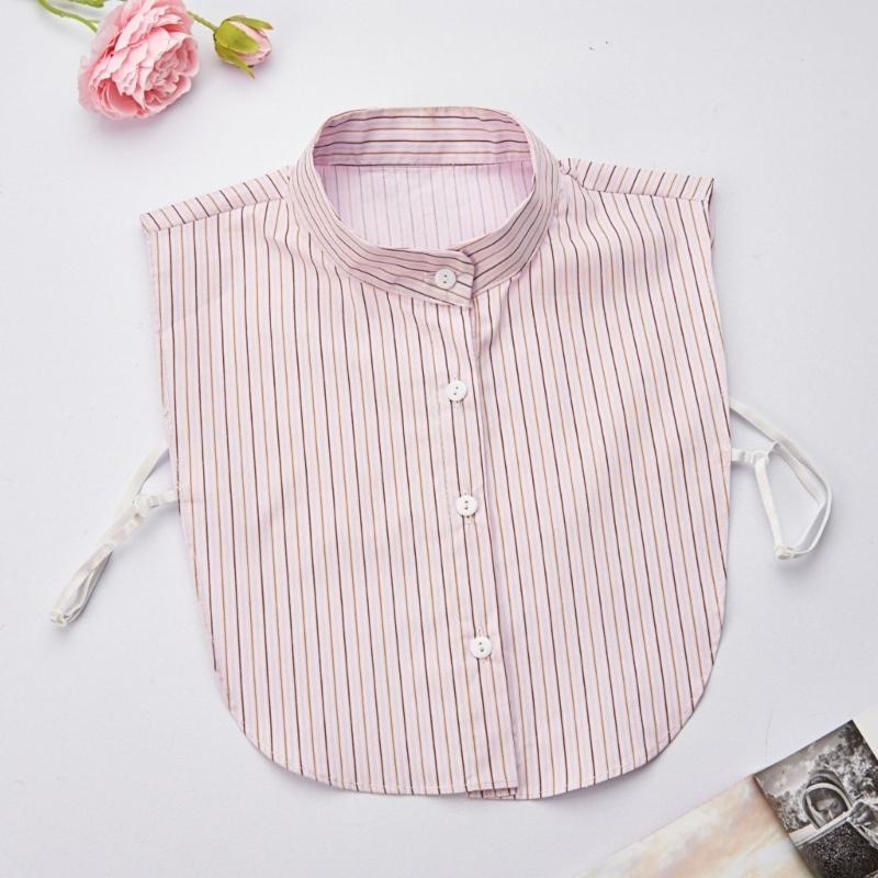 Dámský odnímatelný falešný límec vložka elegantní pruhovaná klopa umělá polokošile blůza límec top ke svetru a šatům