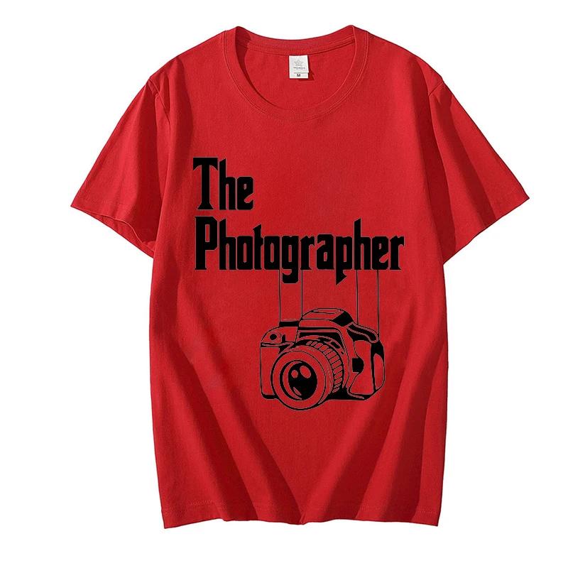 2024 Summer New Men's T-shirts The Photographer T-shirt Photography Short Sleeve Clothes Casual Fashion T Shirt for Men Clothing