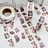 400 Stickers/Roll of Cat Stickers Waterproof Self-Adhesive Cat Sticker Suitable for Decorating Computers, Diaries, Mobile Phones, Envelopes, Notebooks