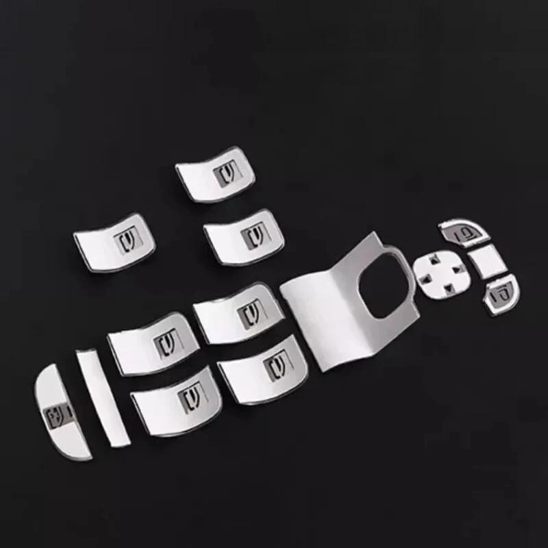LIJ5 2025 Hot Racing Grills Aluminum Alloy Car Window Glass Lift Button Trim Sticker Fit For Mercedes Benz A B GLB CLA GLA Class W177