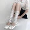 Kawaii Bowknot Leg Warmers Cute Long Socks Stockings Ice Silk Arm Sleeve Foot Cover Leg Warmer JK Lolita Ballet Style Sweet Girl