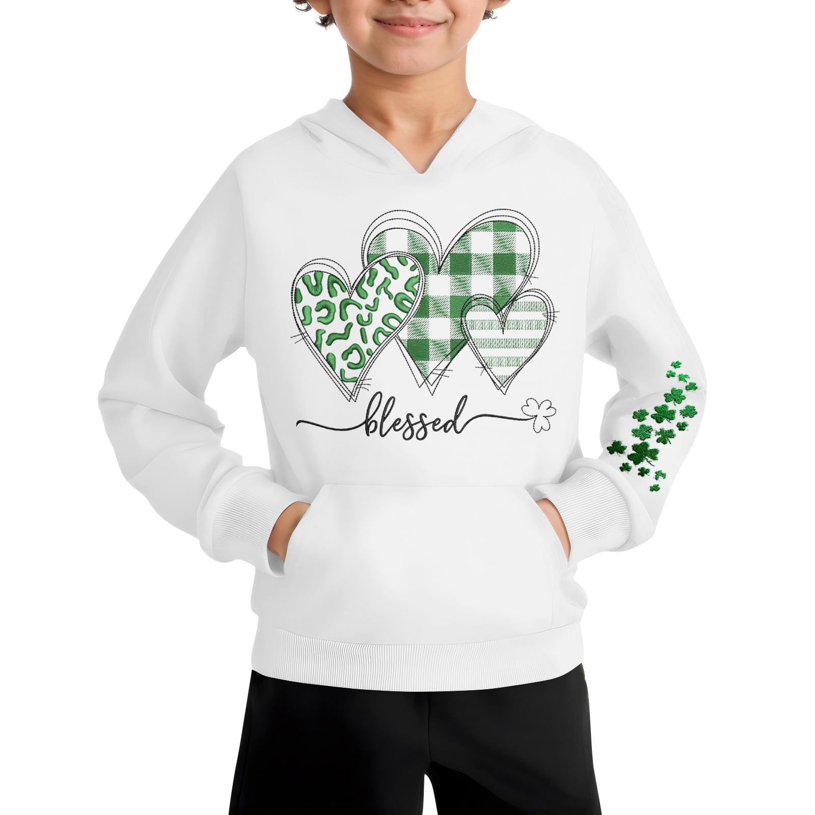 

Повседневная модная толстовка с длинным рукавом и капюшоном с карманом для мальчиков 90 белый