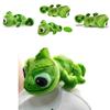 Cute Frog Plush Toy With Long Hair And Color-changing Features 16cm Size