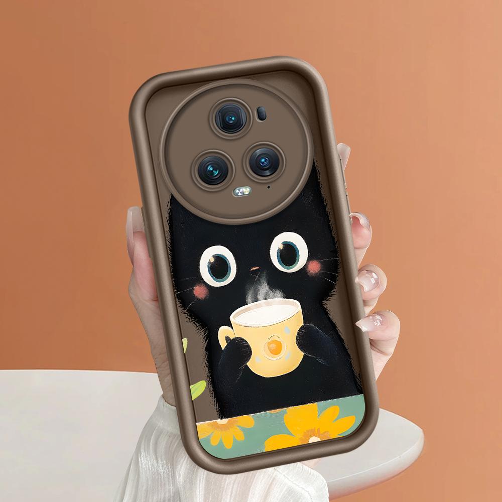 Soft Silicone Square Ladder Printing Pattern Phone Casing Full Cover Camera Shockproof Protection Rubber Case for Huawei Honor