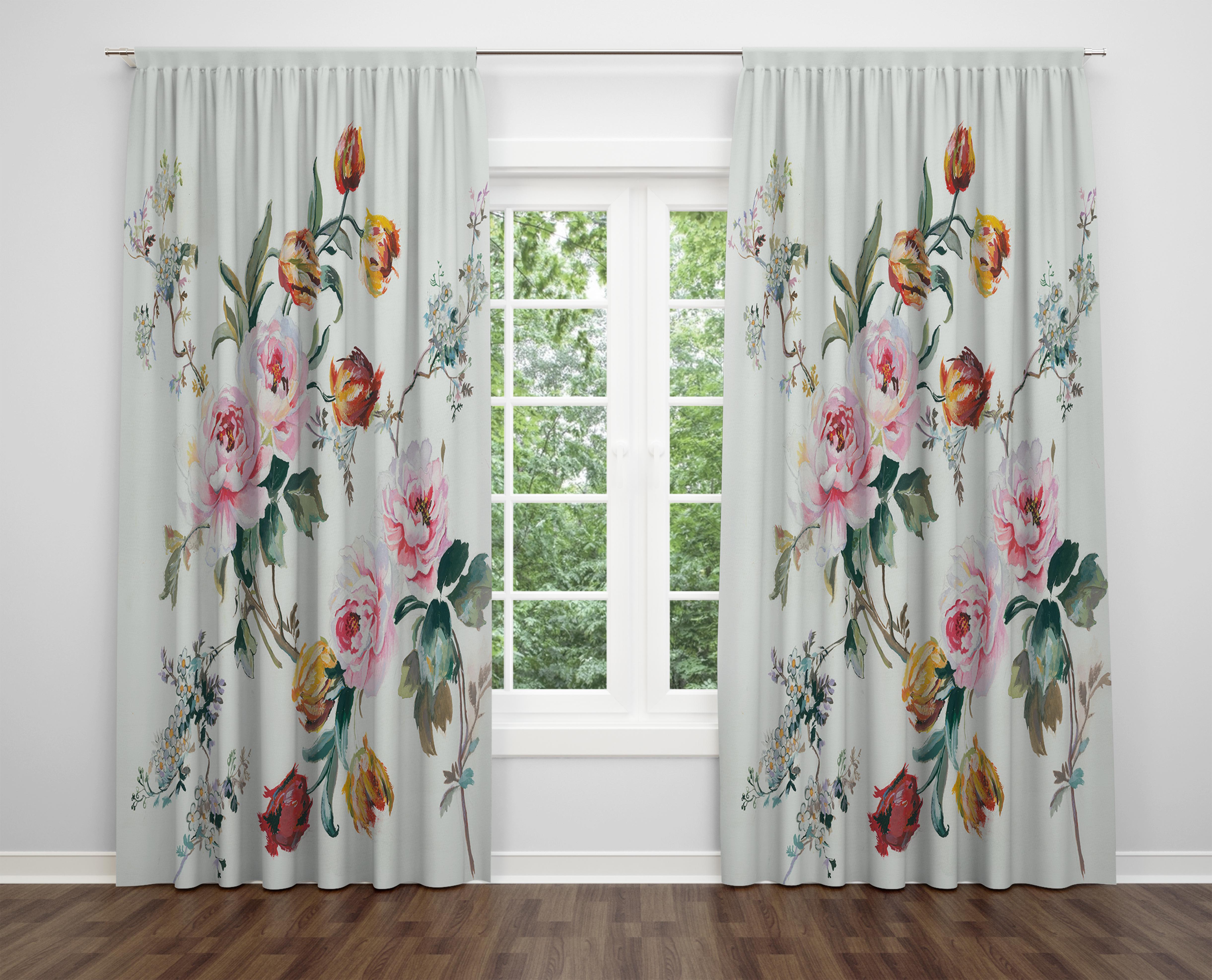 

Декоративний дизайн, високоякісна бавовняна тканина, ви можете вибрати одну або подвійну фіранку з крила 1 piece різнокольоровий