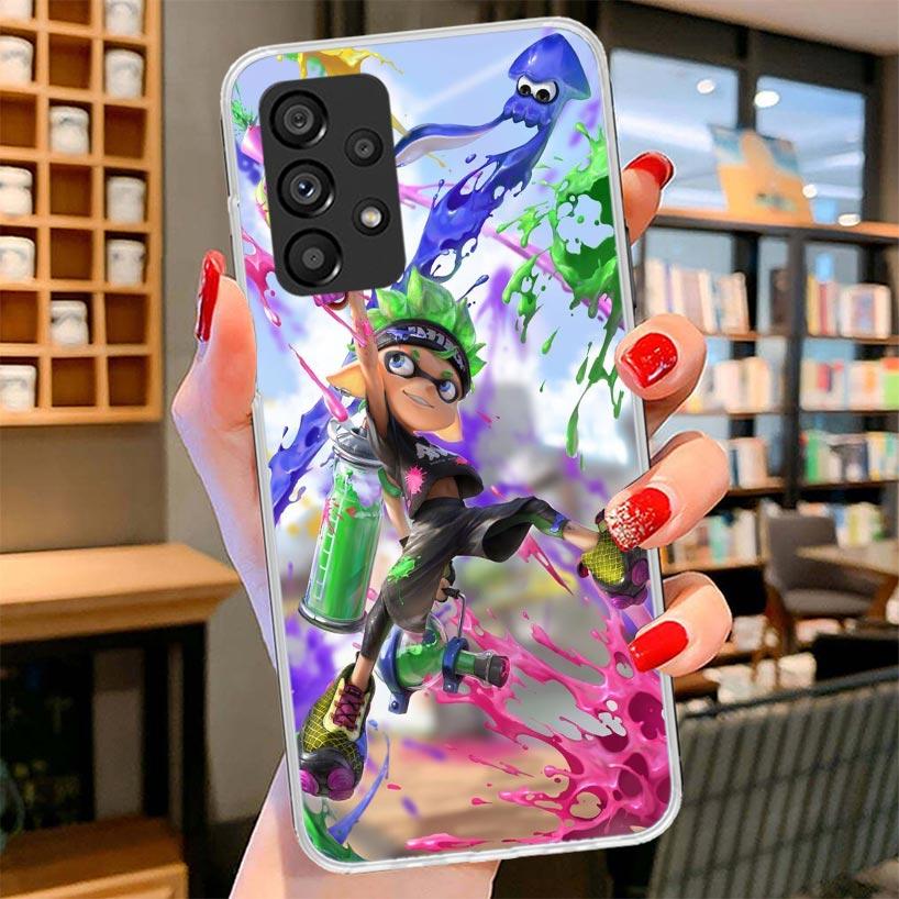 Game S-Splatoons Phone Case For Samsung Galaxy A12 A22 A32 A52 A72 A02S Phone Case Note 20 Ultra 10 S10 Plus A51 A71 A50S A20S A