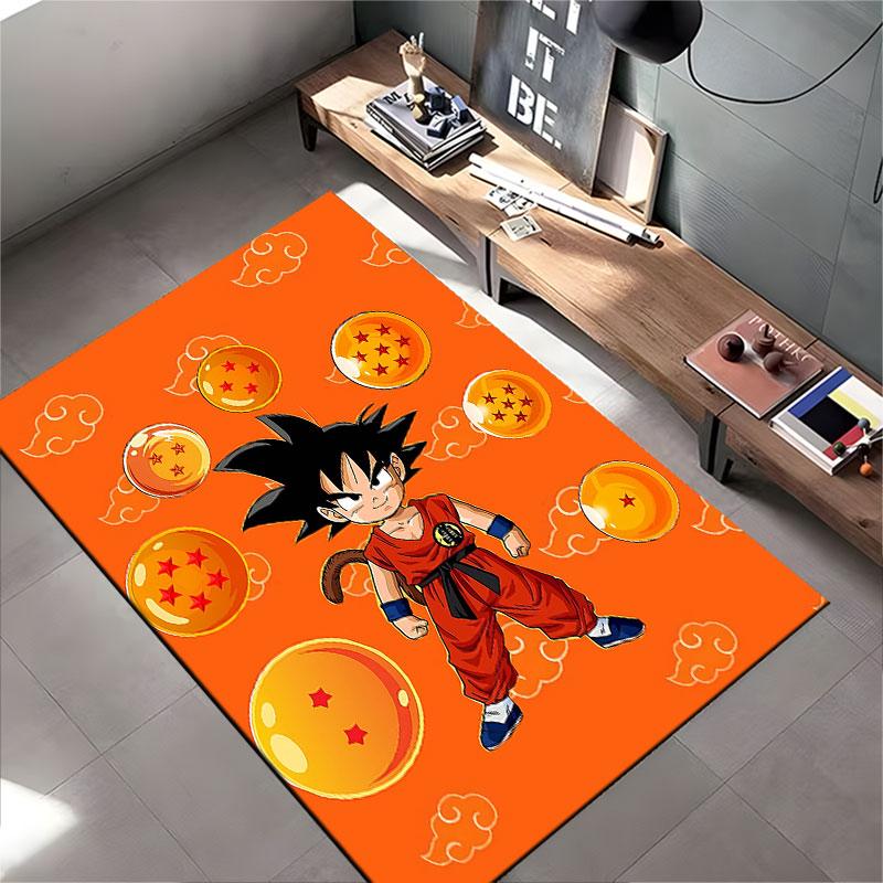 Dragon Balls Anime Kid Carpet suitable as a non-slip mat for the living room or bedroom sofa