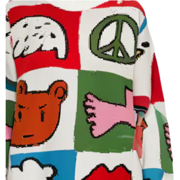 Palace Graphic Sweater Recommended for Gifts Unisex Tops White PAL-SS20-044