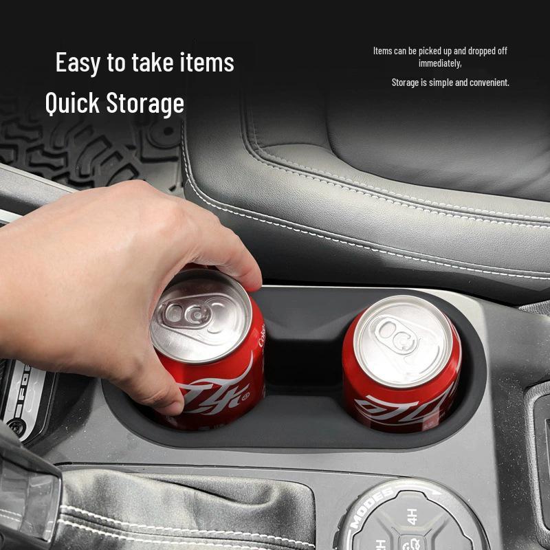 Silicone Cushion Covers for Ford Bronco 2024-2025 Cup Holders and Center Console Beverage Storage.